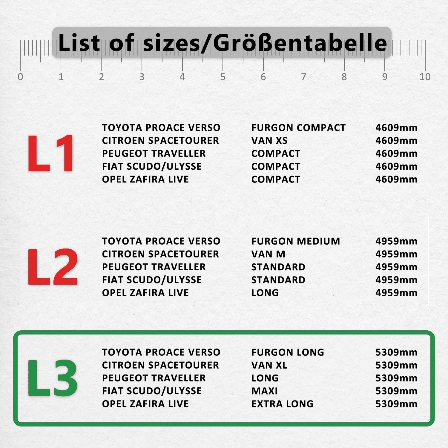Gummifußmatten und Kofferraumwanne passend für SpaceTourer ab 2016 | 8 Sitze + TUNEL
