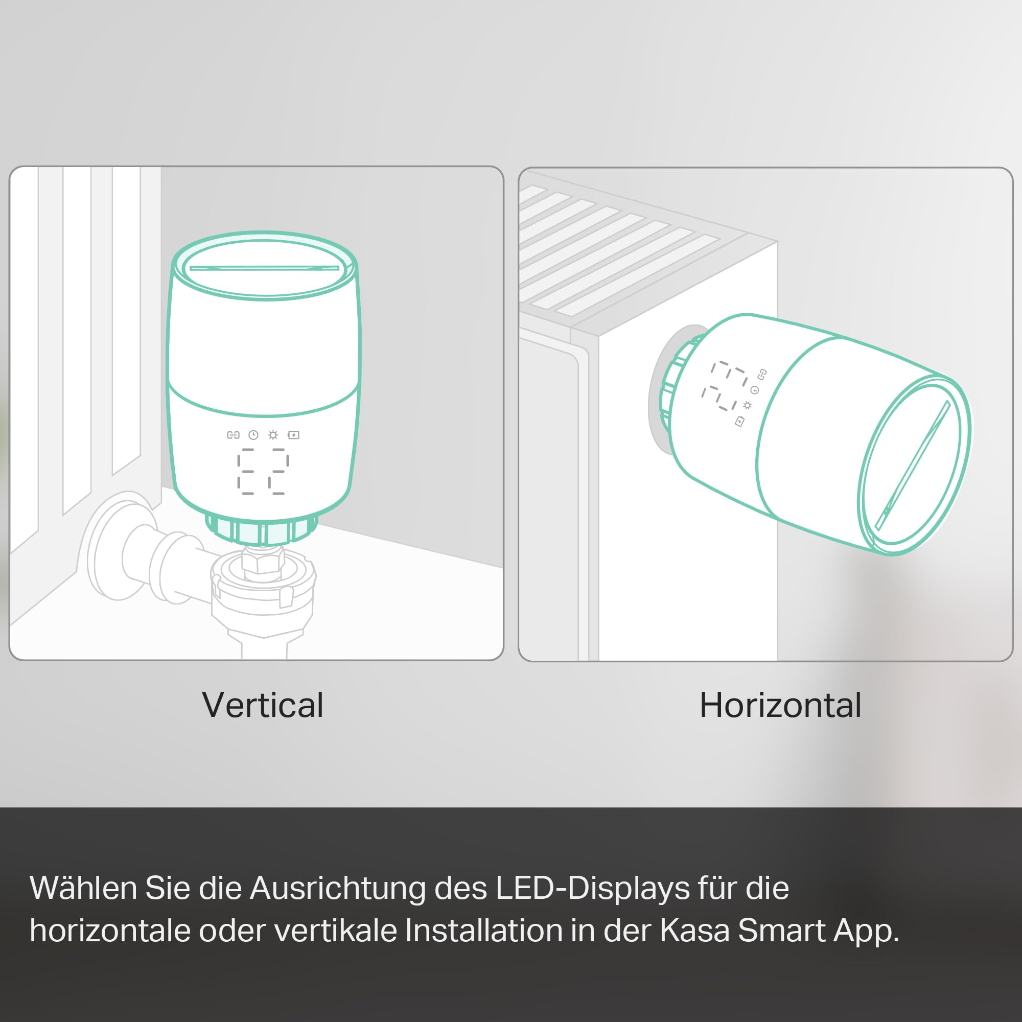 TP-Link smartes Heizkörperthermostat - Erweiterungseinheit, benötigt Kasa Hub, Heizungssteuerung (Kasa App, Zeitpläne, Geofencing, Fensteröffnungserkennung), Matter, Alexa, Apple Home