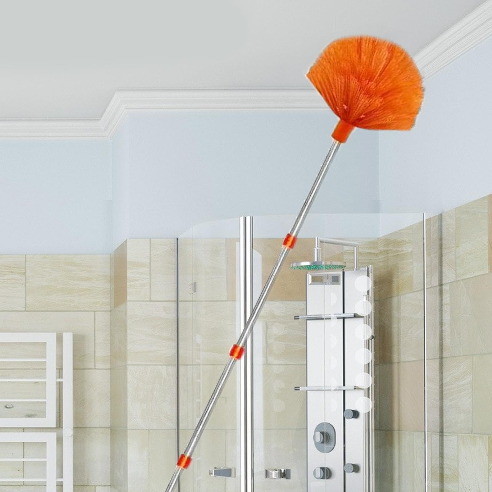 Microfiber lange Griff Spinnweben | High Duster Multi Function | Ergonomische Staubreinigung Zubehör Wand Deckenventilator Blind Möbel Waschbarer Kopf Verstellbare Stange Leichtes Design