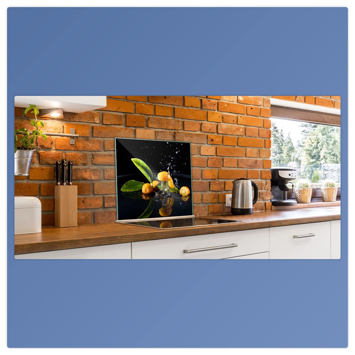 decorwelt Herdabdeckplatte Abdeckung Ceranfeld Abdeckplatte Schneidebrett 1-Teilig 60x52 Früchte Schwarz Spritzschutz Glasplatte Ceranfeldabdeckung Schutz Herdschutz Sicherheitsglas Glasschneidebrett