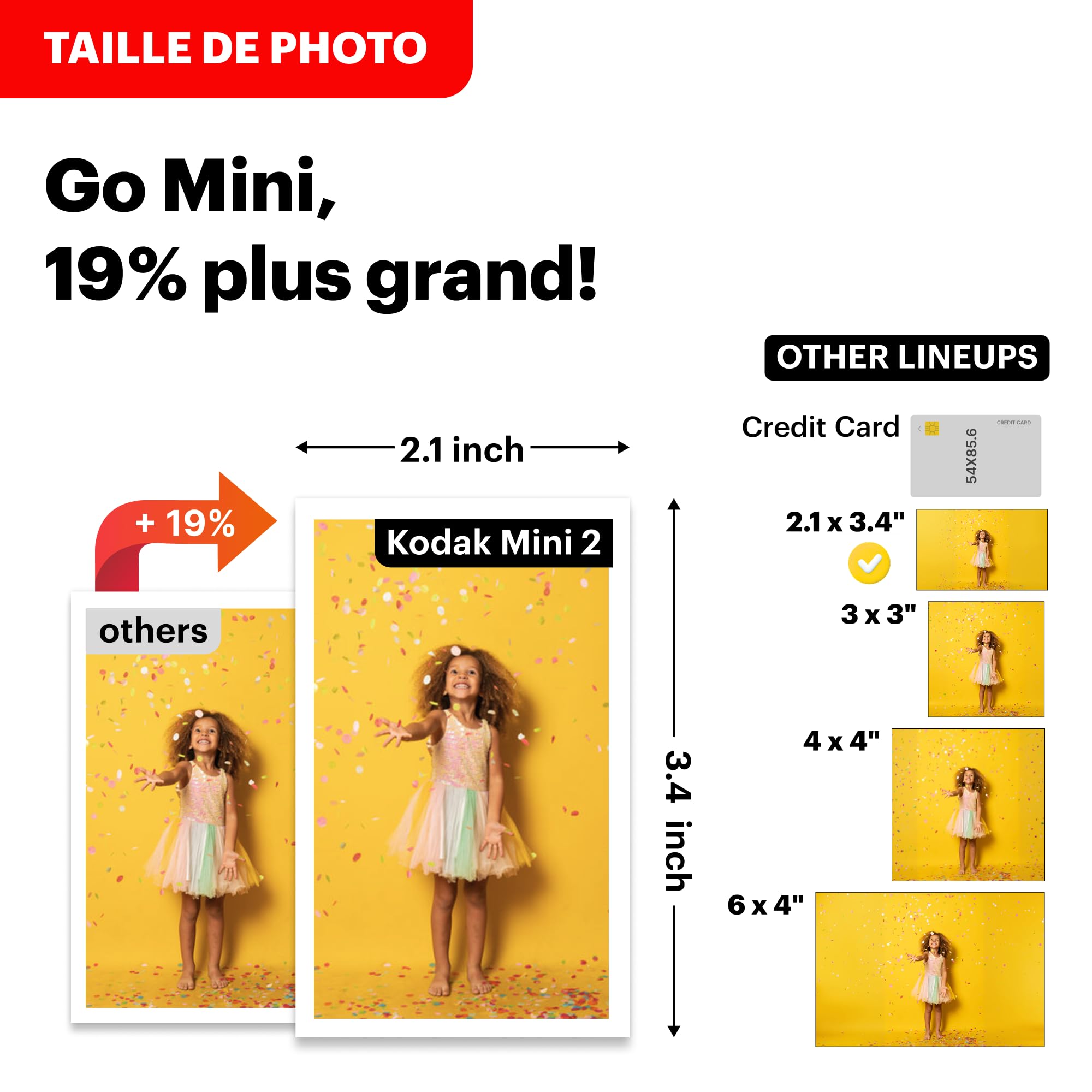 KODAK Mini 2 Retro 4PASS Stampante Fotografica Portatile (5.3x8.6cm) + Pacchetto con 38 Fogli, Bianco