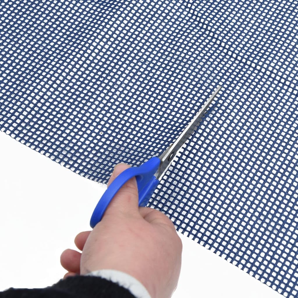 Blauer Zeltteppich 3 x 2,5 m aus Polyester Netz mit PVC Schaumbeschichtung, rutschfest und faltbar, Zeltzubehör für Camping, Wandern, Outdoor, Trekking und Festival