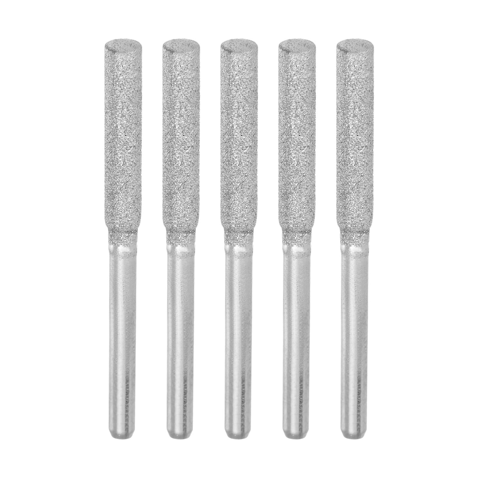 sourcing map 5pcs Diamond Chainsaw Sharpener Bits 5/32" 4mm Cylinder Head Electric Chain Saw Grinder