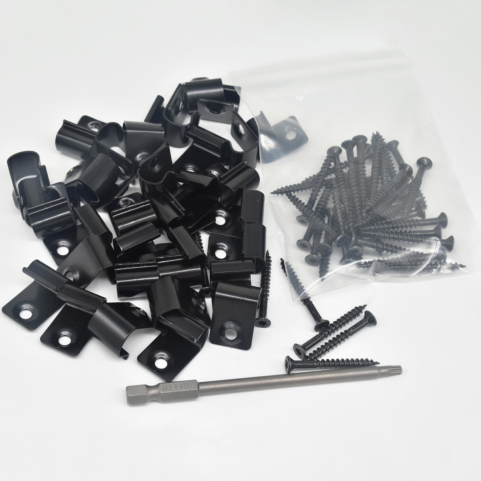 Hideaway Start Clips - 40 pc Universal Deck Starter Clips with Hidden Fasteners & Decking Screws