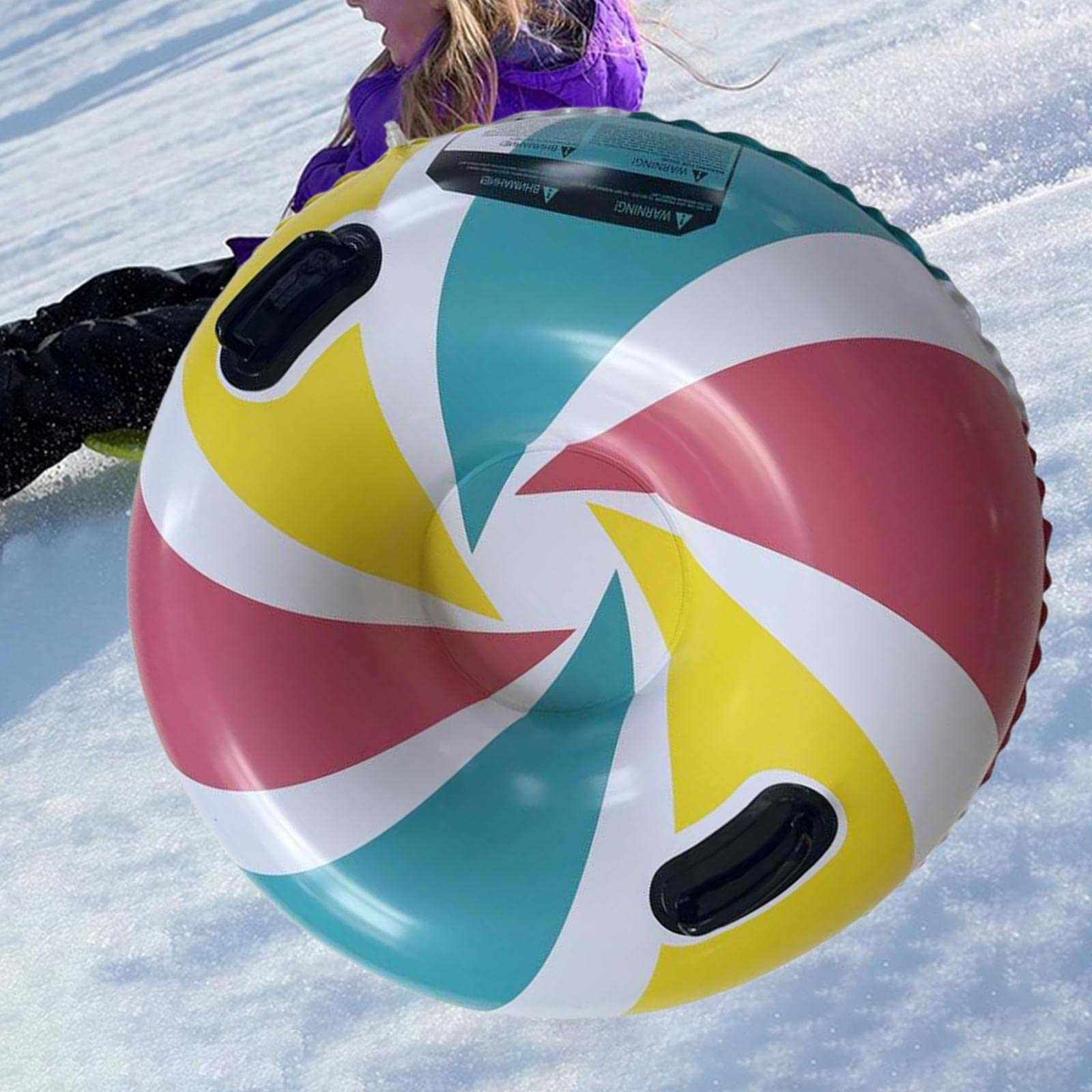 Bouée Gonflable Luge Glisse Neige Hiver PVC avec Poignées Sécurisées et Valve Facile Adaptée pour Jeux Enfants Adultes Luge Neige Pi