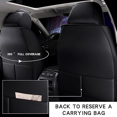 Miniatura 4 de Juego completo de fundas de asiento de automóvil, fundas de asiento de cuero, fundas de asiento de automóvil para camiones, ajuste universal para la