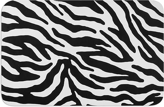 DogBuddy Dog Food Mat - Waterproof Dog Mat for Food and Water, Ultra Absorbent Bowl Placemat for Dogs, Nonslip Pet Feeding Mats, Machine Washable Dogs Mats for Floors (Small, Zebra)