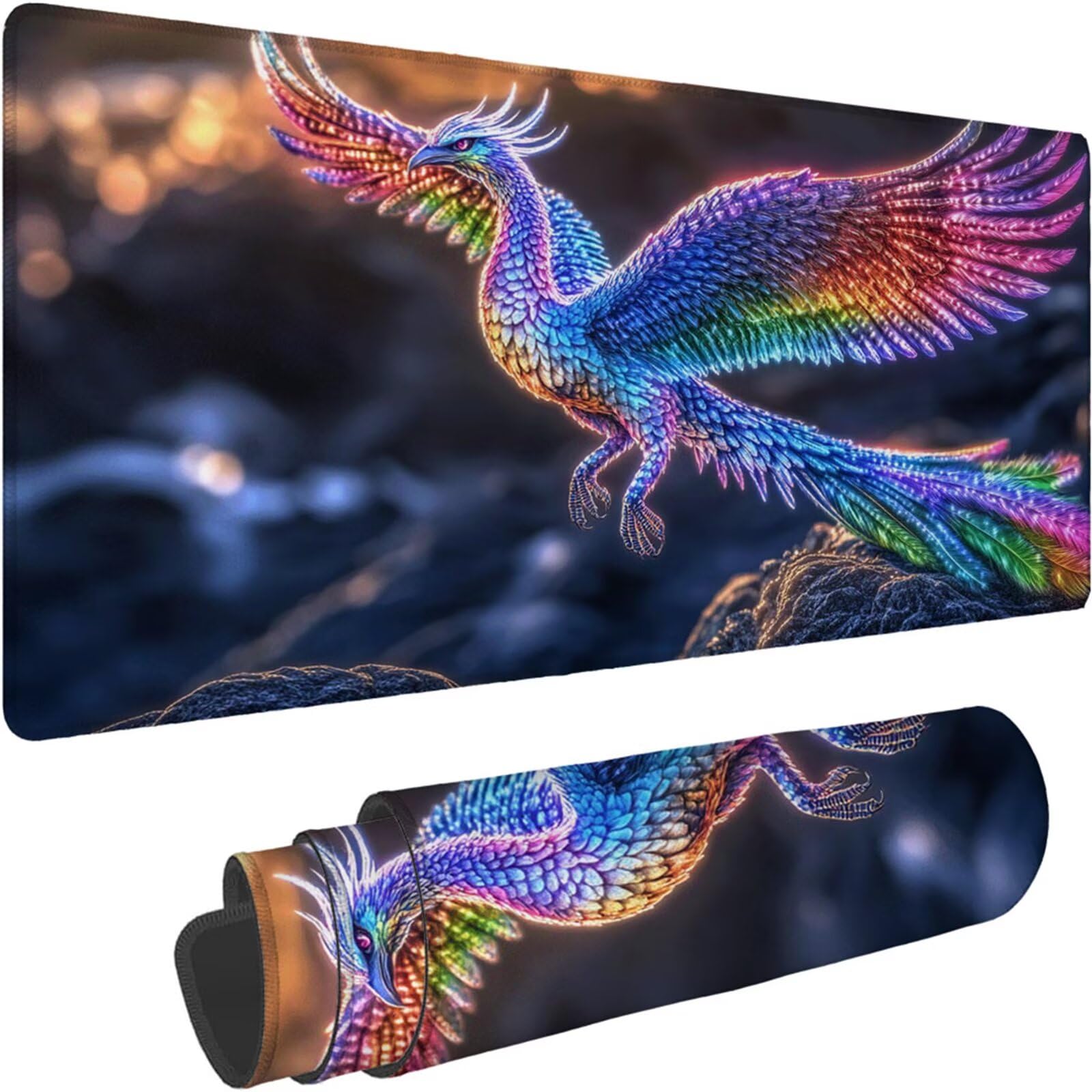 Gamingowa podkładka pod mysz 1200 x 600 x 3 mm, XXL, wodoszczelna, odporna na ścieranie, z przyszytymi krawędziami, czarna, podkładka na biurko, poprawia prędkość i precyzję pod laptopa, komputera