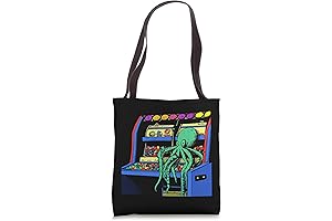 Octopus sitting on video game Vending Machine gatcha arcade Tote Bag