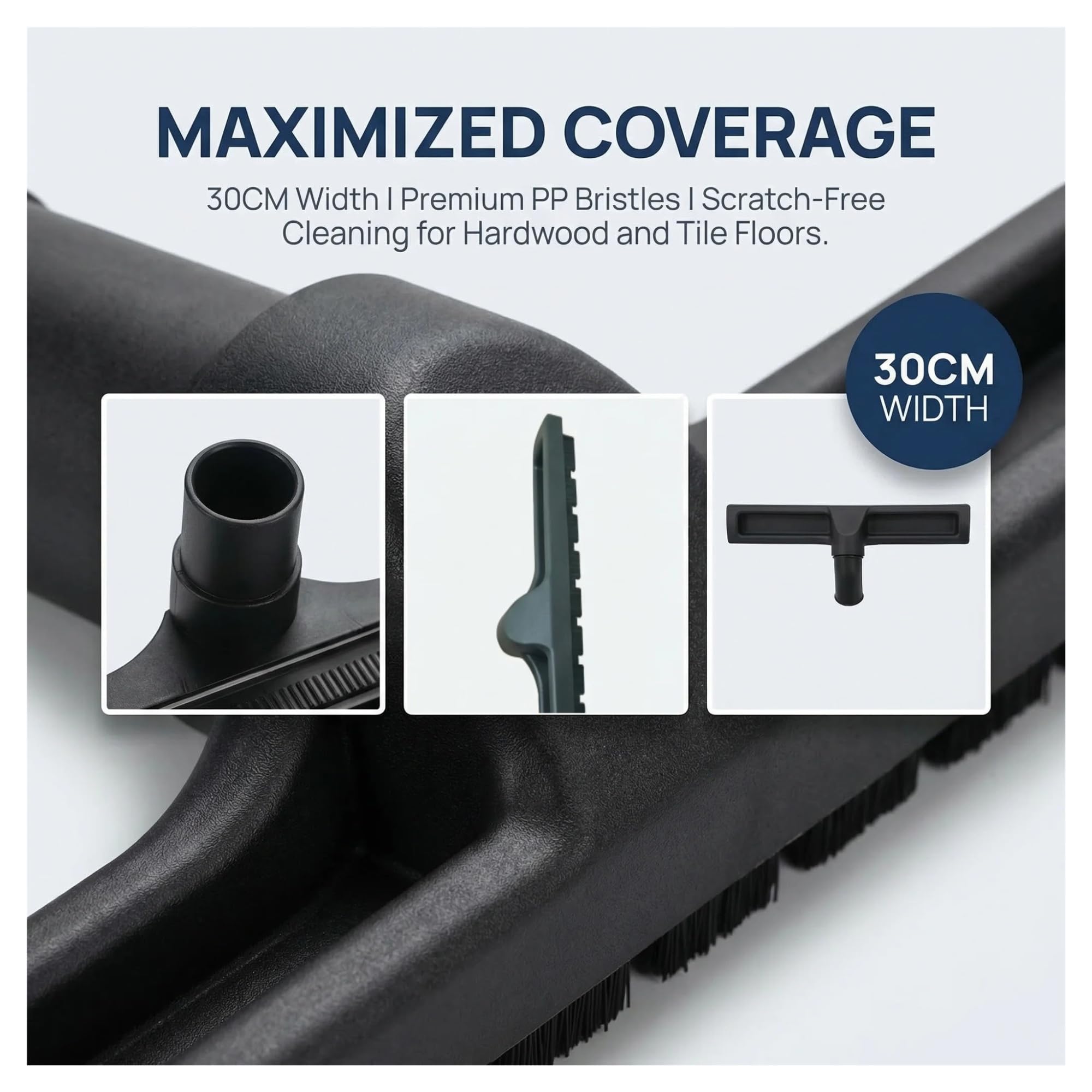 Spazzola pavimento 32mm for aspirapolvere, accessorio aspirapolvere | Spazzola for pavimenti da 32 mm for aspirapolvere. Setole morbide. Protegge pavimenti duri e tappeti.
