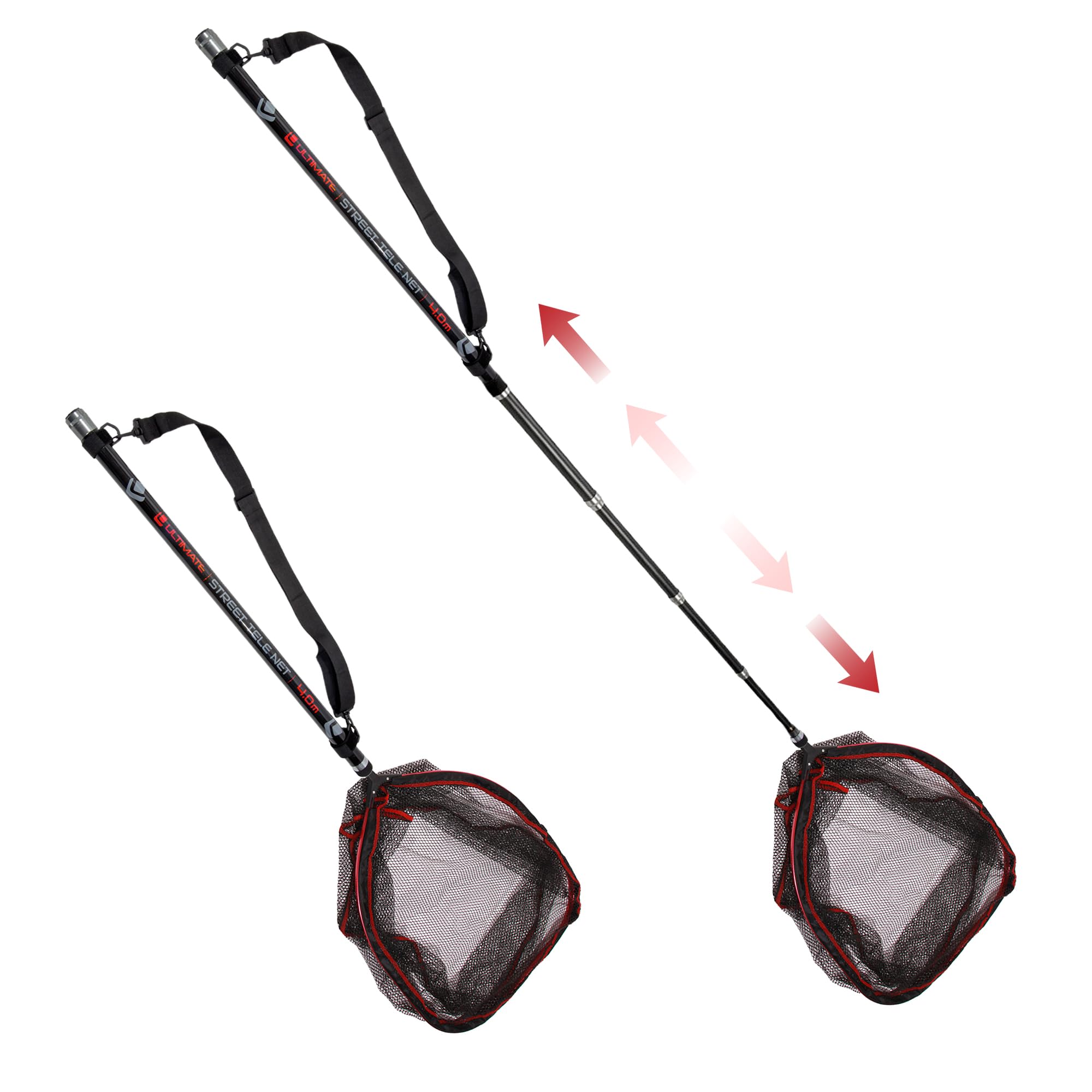 Ultimate Epuisette Streetfishing Landing Net + Manche Télescopique 4.00m - Epuisette