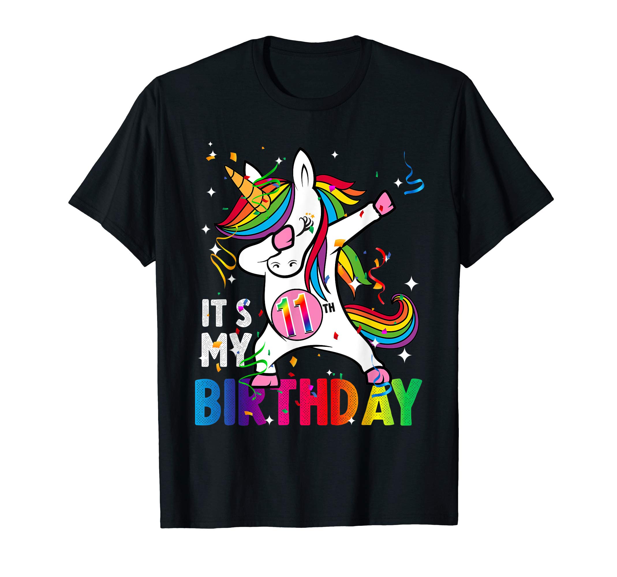11 Years Old Girl Kid 11th Birthday Gift Dabbing Unicorn T-Shirt