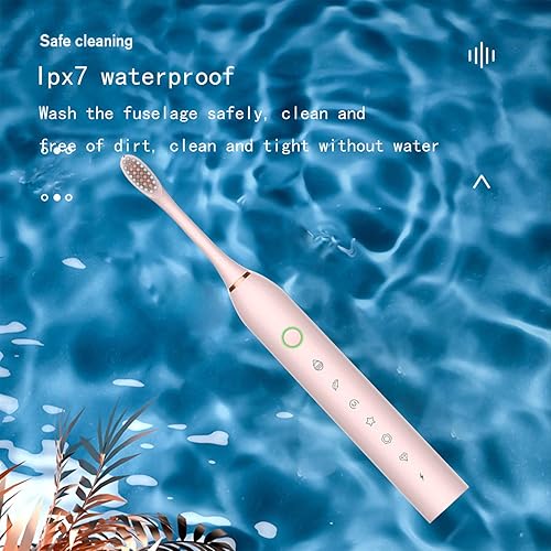 Miniatura 9 de topliu Cepillo de dientes eléctrico inteligente de 6 velocidades con 8 cabezales de cepillo - Cepillo de dientes eléctrico portátil con temporizador