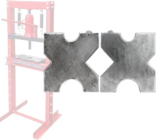 Arbor Press Plate, 20 Ton Shop Metal Press Plates Made From AR400F Material with Yield Strength of Over 140,000 PSI, H Frame Hydraulic Shop Press Plate 4 Notch 1"X 9.75"X 9.75" (1 Pair)