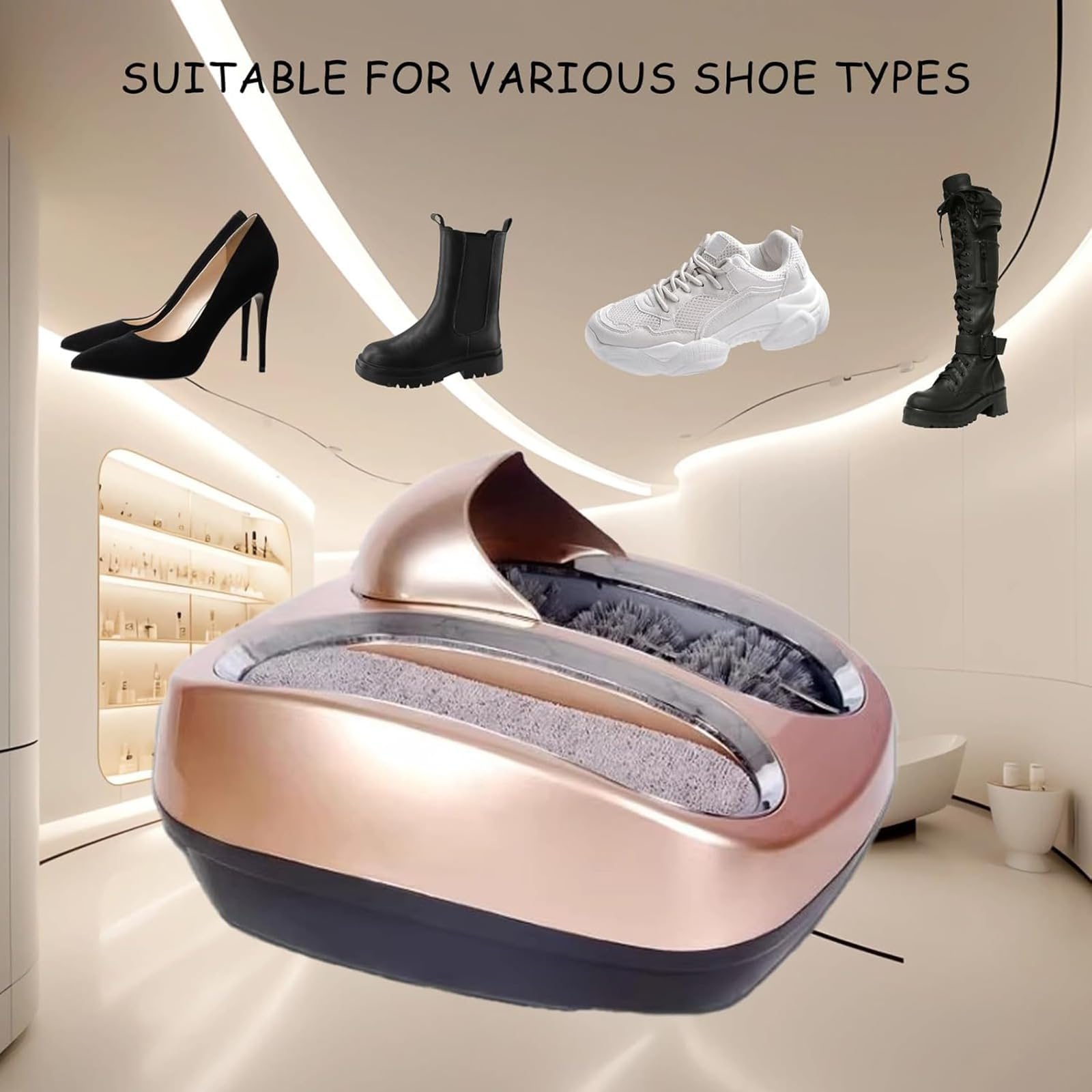 Máquina automática de limpieza de suela de zapatos, lavadora inteligente de botas y zapatos con sensor de inducción y almohadilla súper absorbente, eficiente removedor de suciedad de barro para la