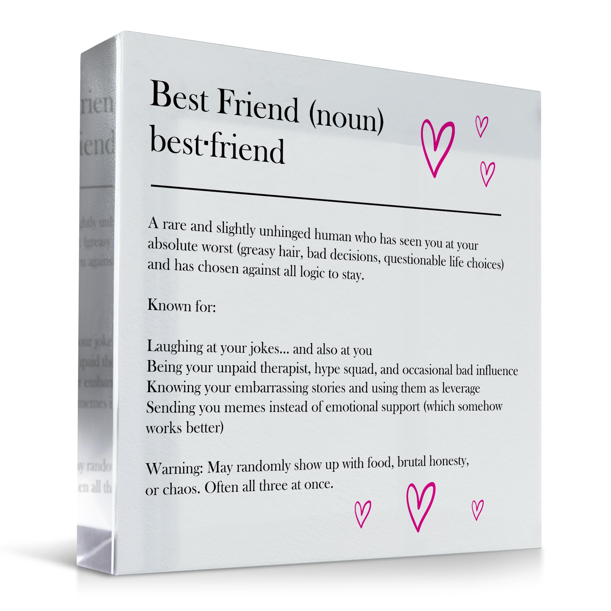 Red Ocean Best Friend Birthday Gift Best Friend Definition Gift For Bestie BFF Funny Gift For Best Friend Thank You Gift For Her Keepsake
