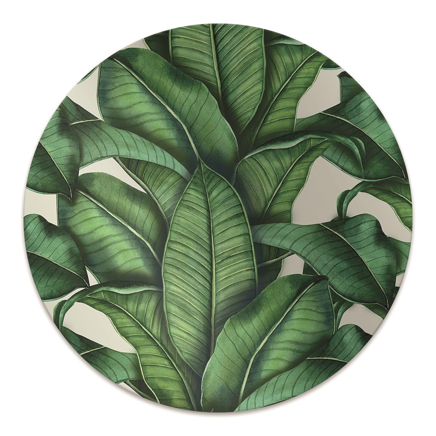 Tapis pour protection ø100 cm en PVC motif feuilles botaniques pour le sol