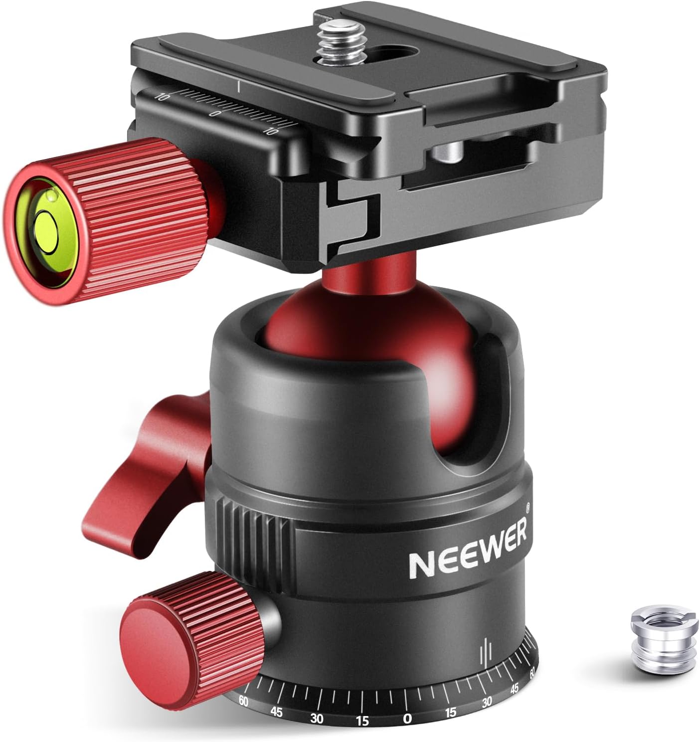NEEWER Tripod Head, 360° Rotating Panoramic Ball Head with 1/4” Quick