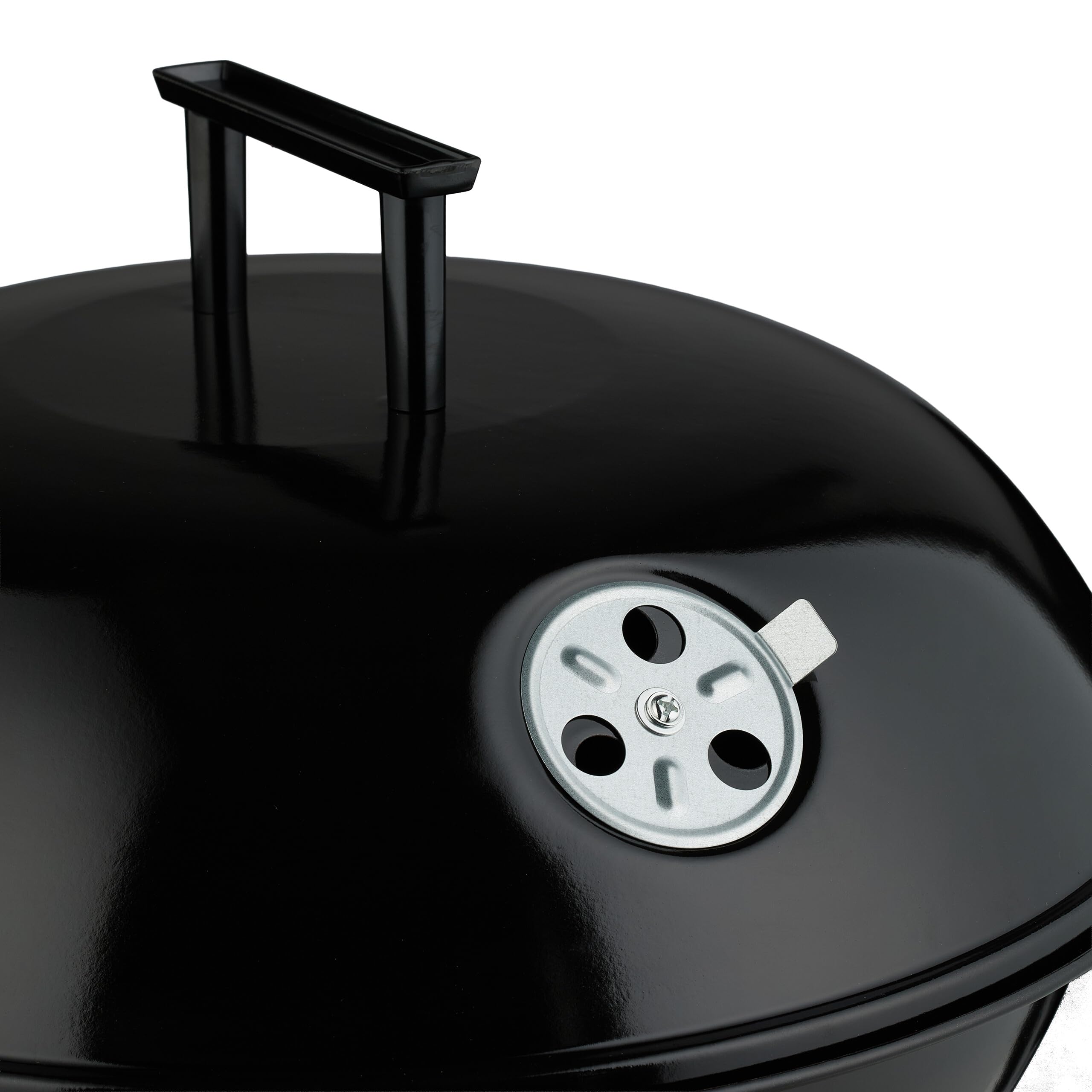 Relaxdays Barbacoa Carbón, 44 cm Ø, Parrilla con Recogedor de Cenizas, Asador Carne, Verdura, con Ruedas, BBQ, Negro