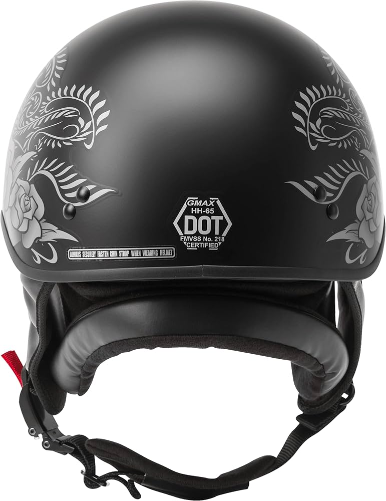Amazon.com: GMAX HH-65 Naked Motorcycle Street Half Helmet (Rose