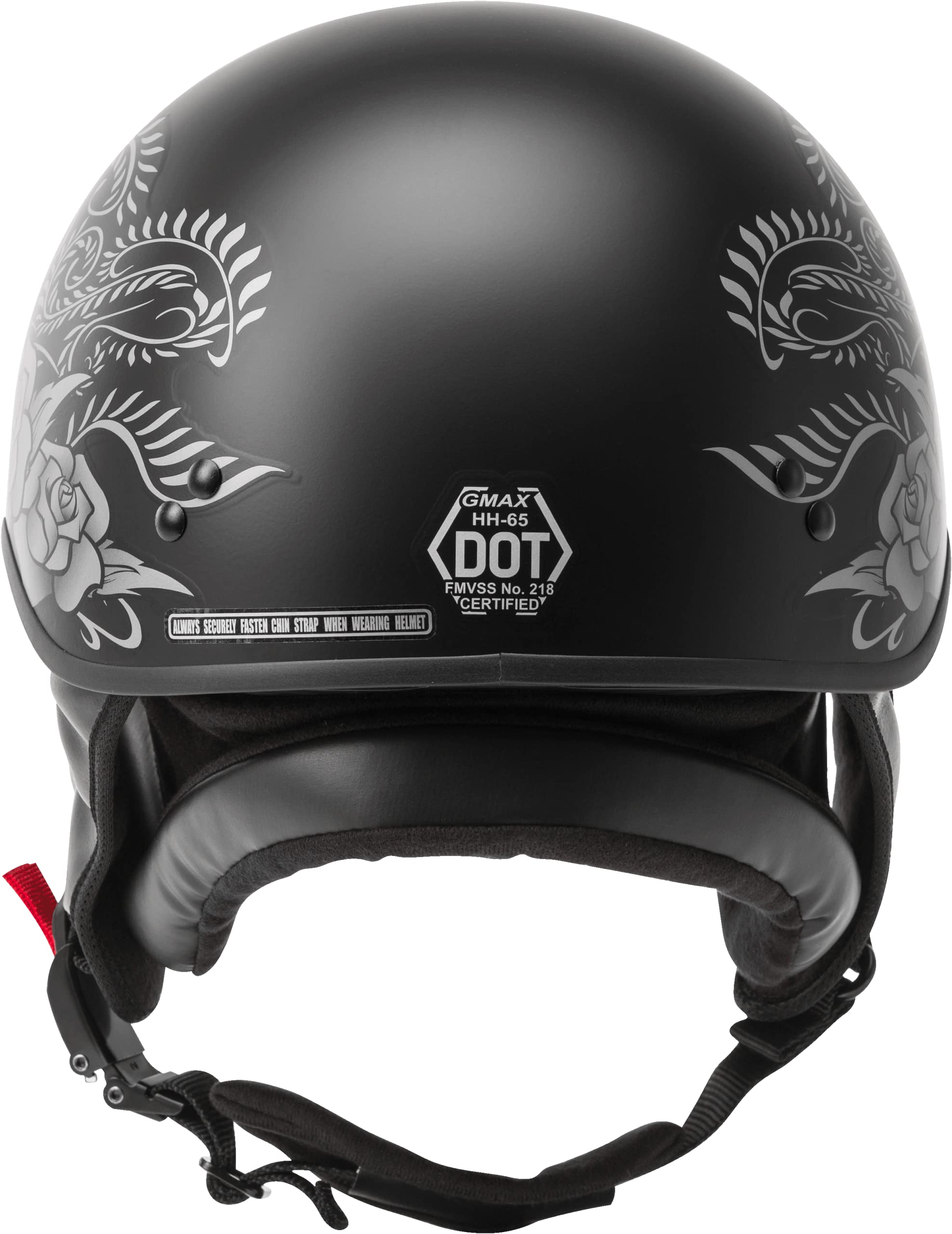 Amazon.com: GMAX HH-65 Naked Motorcycle Street Half Helmet (Rose