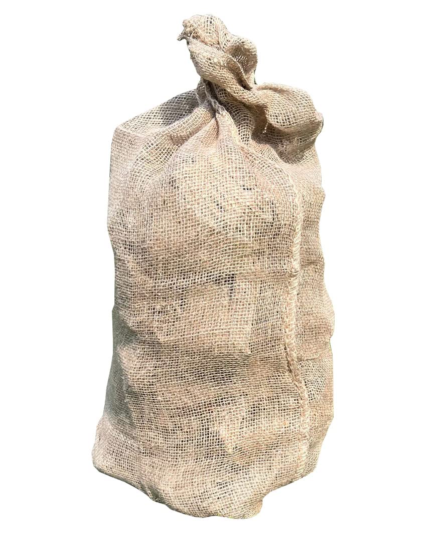 Selections Light/Green Large Hessian Jute Potato Storage And Veg Sack (80Cm X 55Cm)