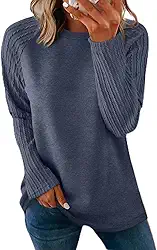 Moletom feminino de manga longa leve gola redonda macia básica de malha solta pulôver top 2025 roupas modernas outono 2025