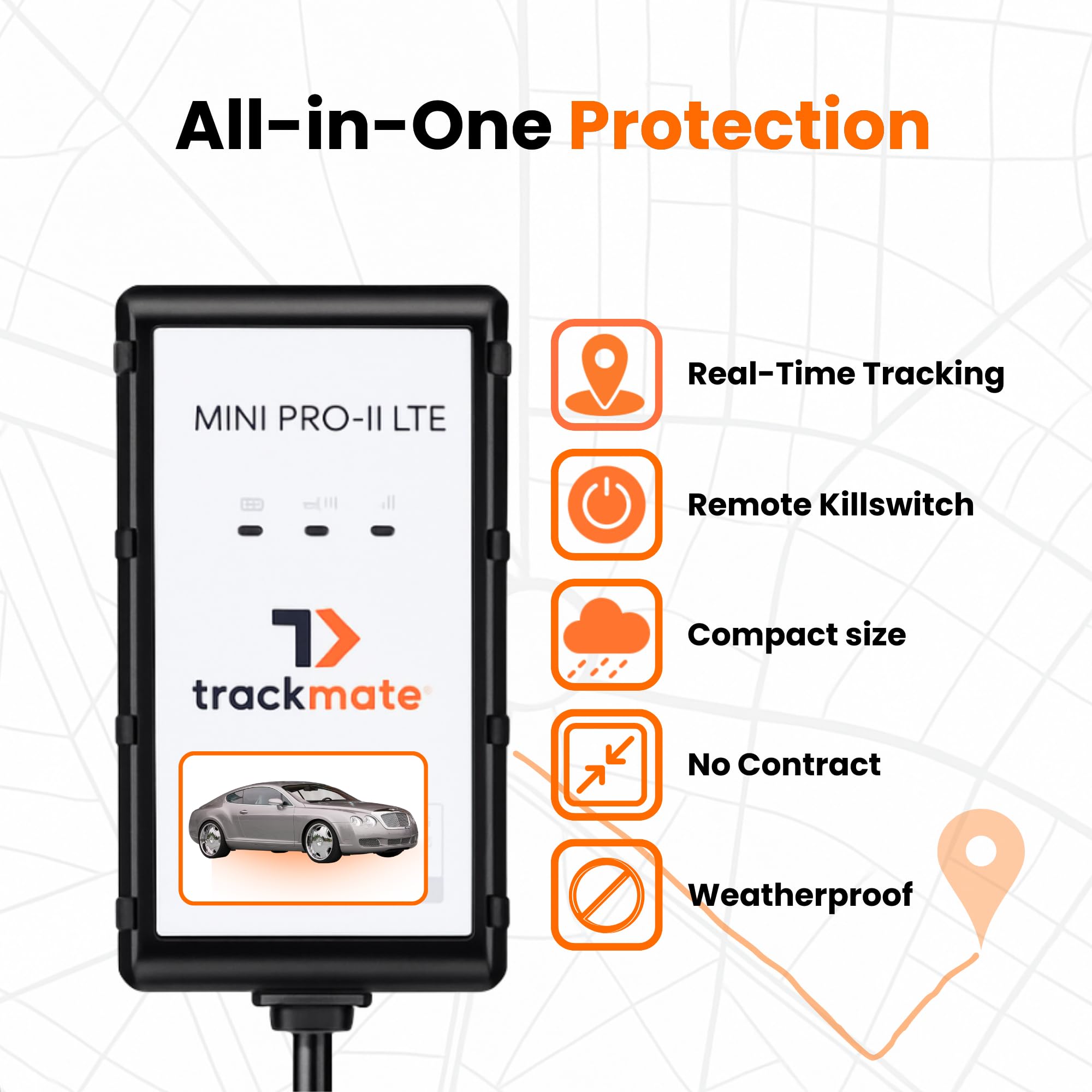 SafeTag Mini 4G LTE GPS Tracker – Rechargeable, Real-Time Tracking For Cars, Vans, Motorbikes (SIM & 7-Day Trial Included)