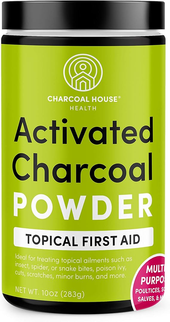 Charcoal House Hardwood Activated Charcoal Powder Topical First Aid for Making