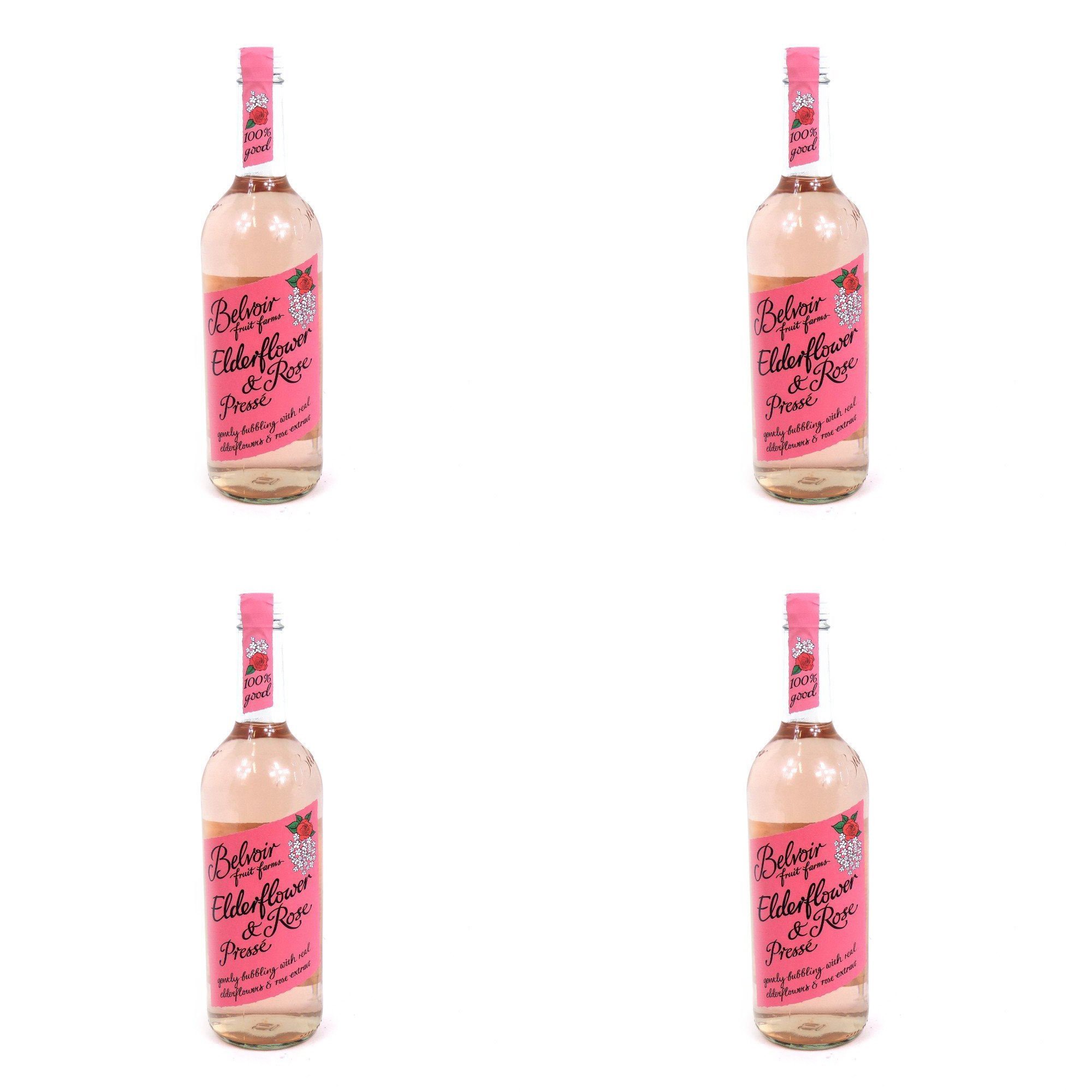 (4 Pack) - Belvoir Elderflower & Rose Presse | 750ml | 4 Pack - Super Saver - Save Money