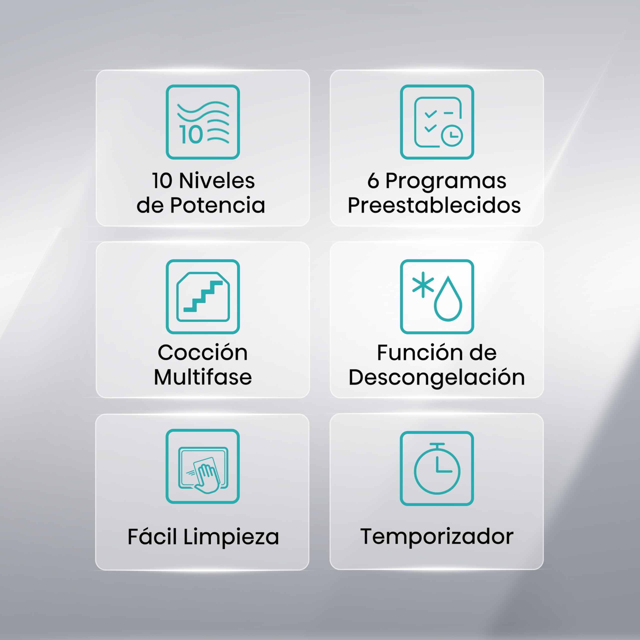 Hisense H29MOBS9H - Microondas Digital 29L, 900W, Revestimiento Cerámico, Cristal Premium, 10 Niveles de Potencia, Cocción Multifase, Función Descongelación, Fácil Limpieza, Negro