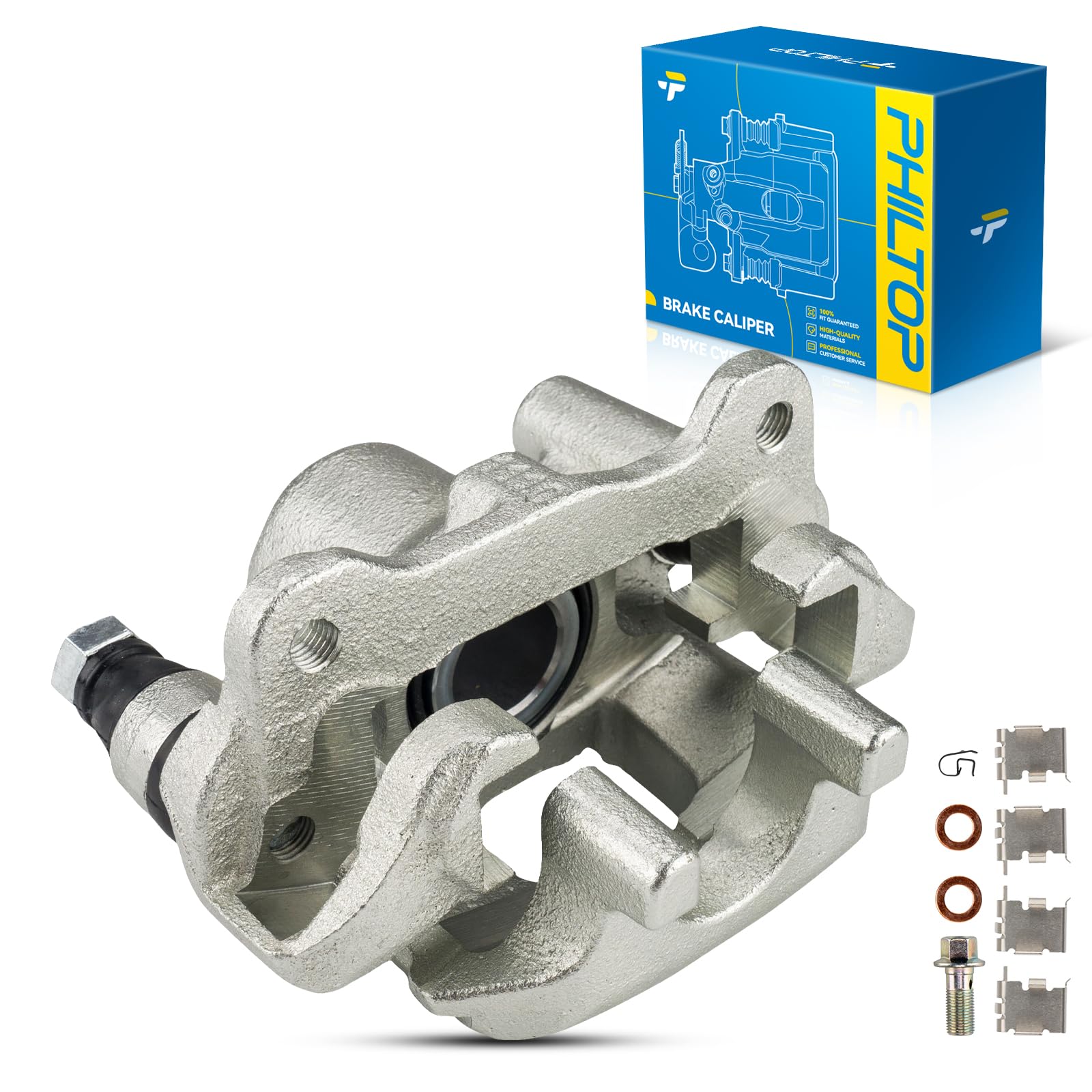 PHILTOP 19B2951 Rear Right Passenger Disc Brake Caliper Assembly for Scion Replacement For 2005-2010 Scion tC, Scion tC 2005 2006 2007 2008 2009 2010, 19-B2951 with Metal Piston