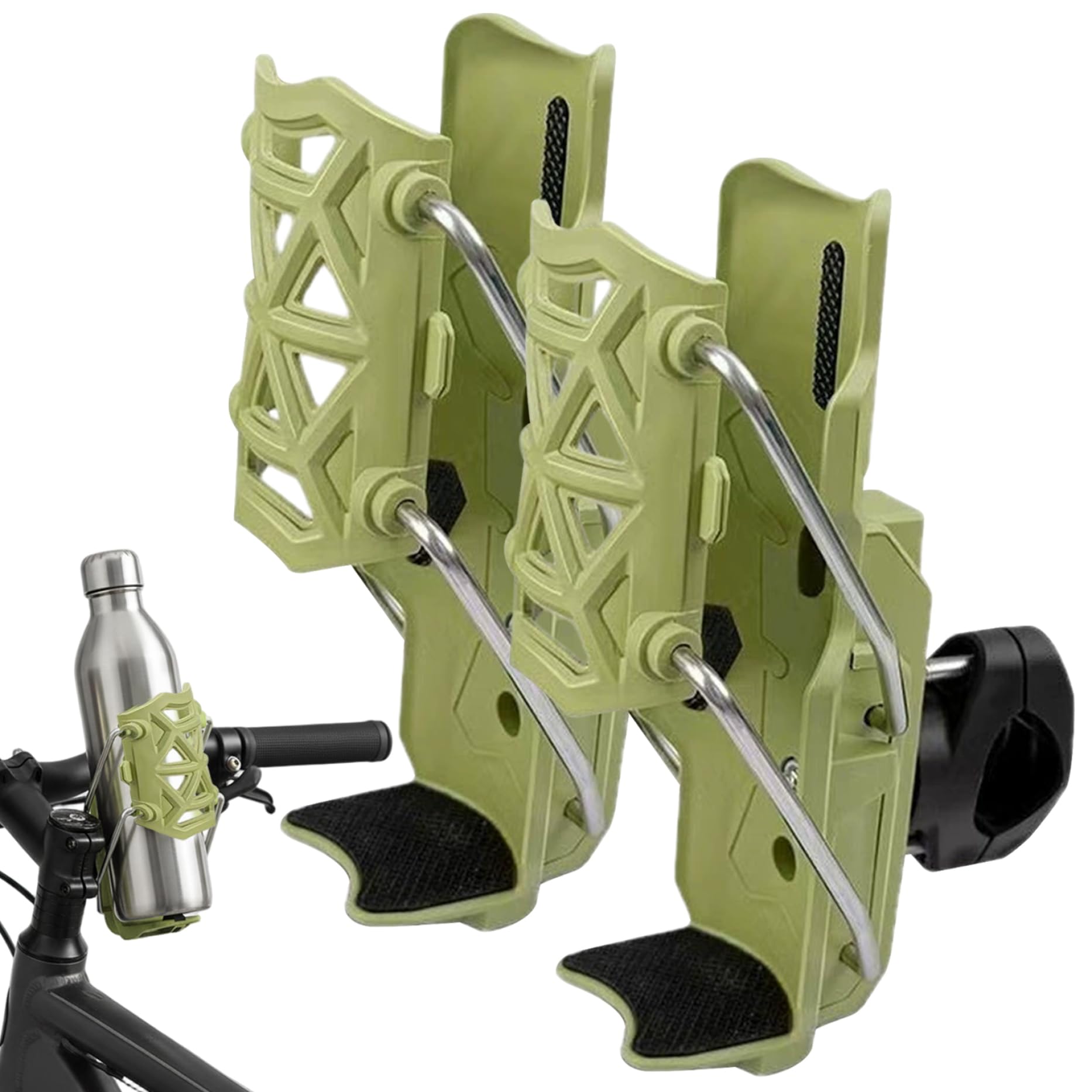 Self Adjusting Bike Cup Holder, 2-Pack No-Drill Rotatable Water Bottle Holder for Bicycles Motorcycle Bike Accessories, Decoraciones interiores