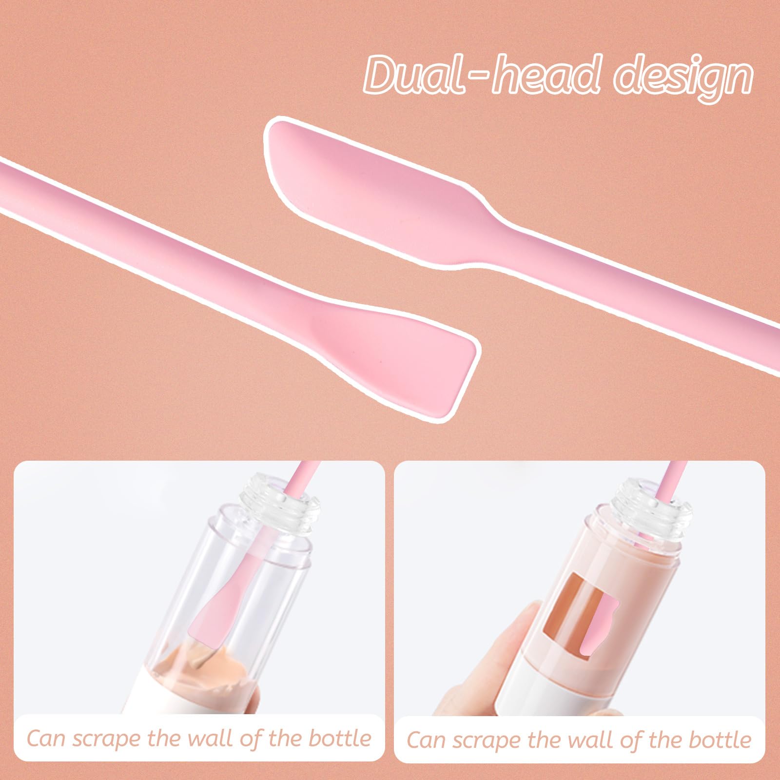 Juego de espátulas para mezclar maquillaje, 2 mini paletas de maquillaje acrílico y 2 espátulas de silicona para el cuidado de la piel, paleta de base de crema para mezclar y guardar 3