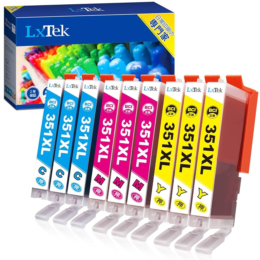 Amazon.co.jp: LxTek BCI-351XL 互換インクカートリッジ Canon用