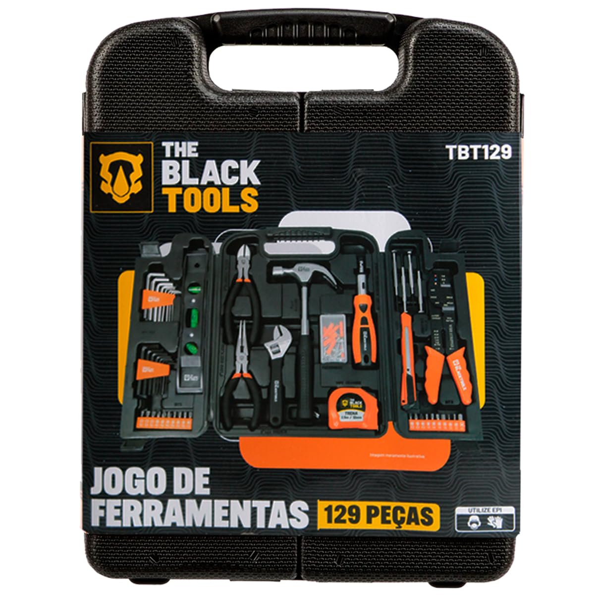 Kit Jogo De Ferramentas 129 Peças Completo Chaves Alicates Maleta