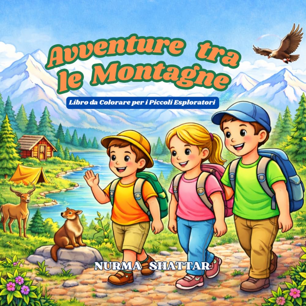 Avventure tra le Montagne: Libro da Colorare per i Piccoli Esploratori Libro educativo sulla natura, attività, avventure e animali.