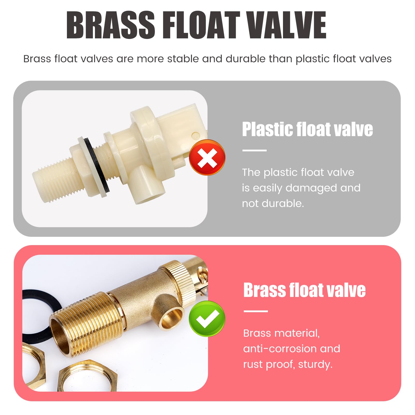 Valvola a galleggiante in ottone da 3/4 di pollice Valvola a galleggiante per bestiame irrigazione pozzo rium Irrigat System Rium Rium Riempimento automatico per acqua efficiente ment