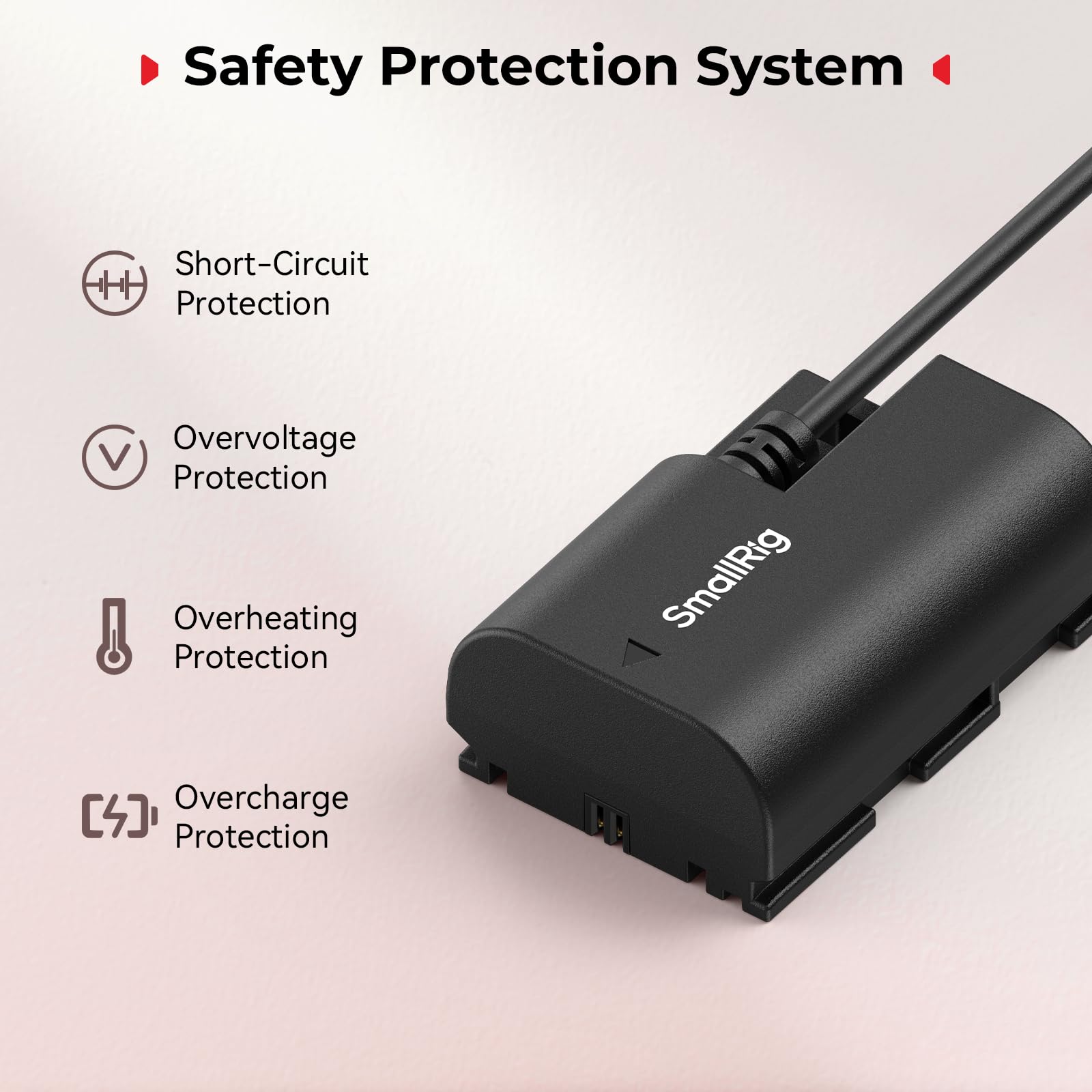 SMALLRIG Batería Falsa D-Tap para Canon LP-E6P, para EOS R5 Mark II, R6 Mark II, R5/R5C/R6/R7, 5D Mark II/IV, 60D-90D, XC10/XC15, 5DS/5DSR - 5410
