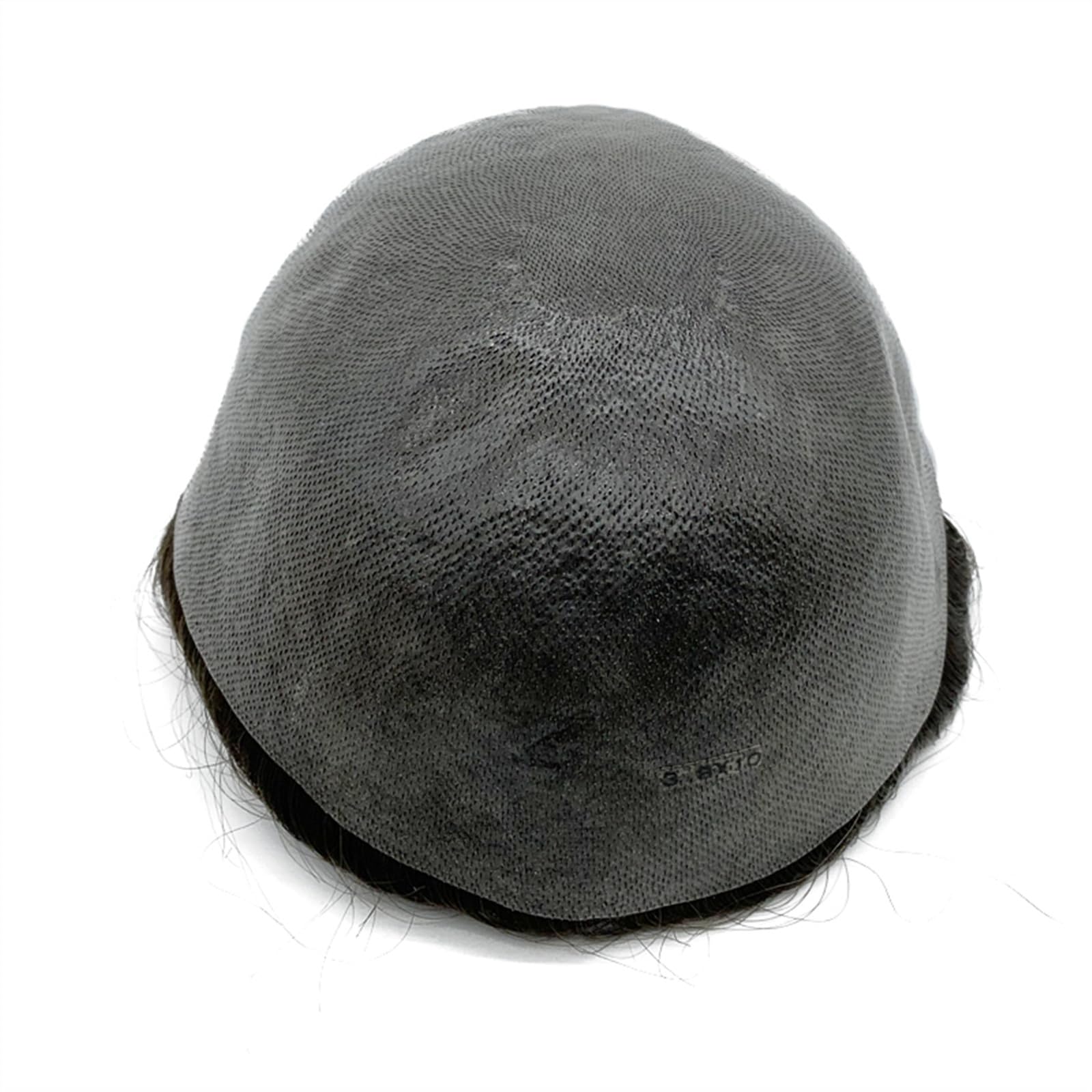 Toupet Hair Proteza włosów dla mężczyzn, 0,08 mm, cienka skóra poliuretanowa podstawa dla mężczyzn, podwójne wiązanie, 8 × 10", 6" systemy wymiany peruk średniej gęstości