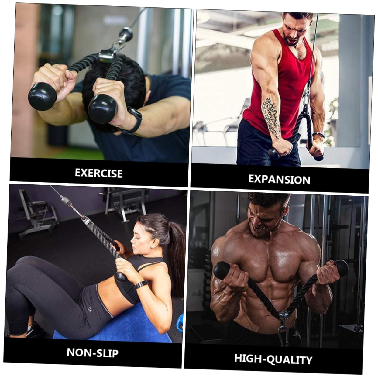 Seilzugsystem für Krafttraining 8 Stück für Heimfitness
