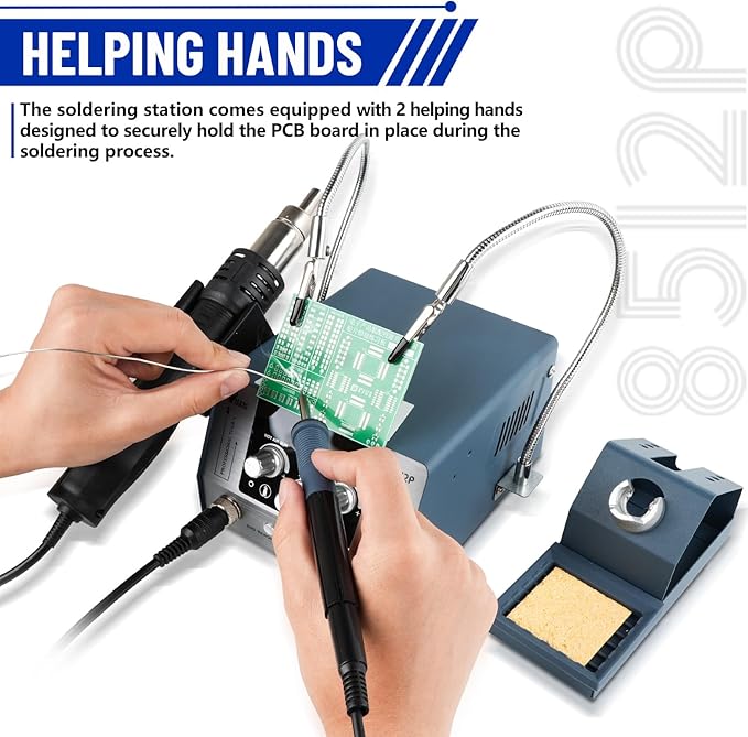Estación de Soldadura 2 en 1 con Soplador de Aire Caliente 1 miniatura 2