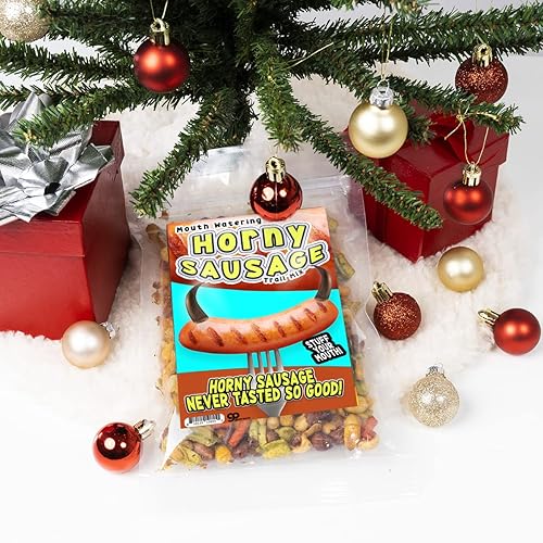 Miniatura 9 de Horny Sausage Gourmet Trail Mix - Regalos de comida premium para hombres - Regalo de salchicha para amantes de la salchicha - Idea de cesta de