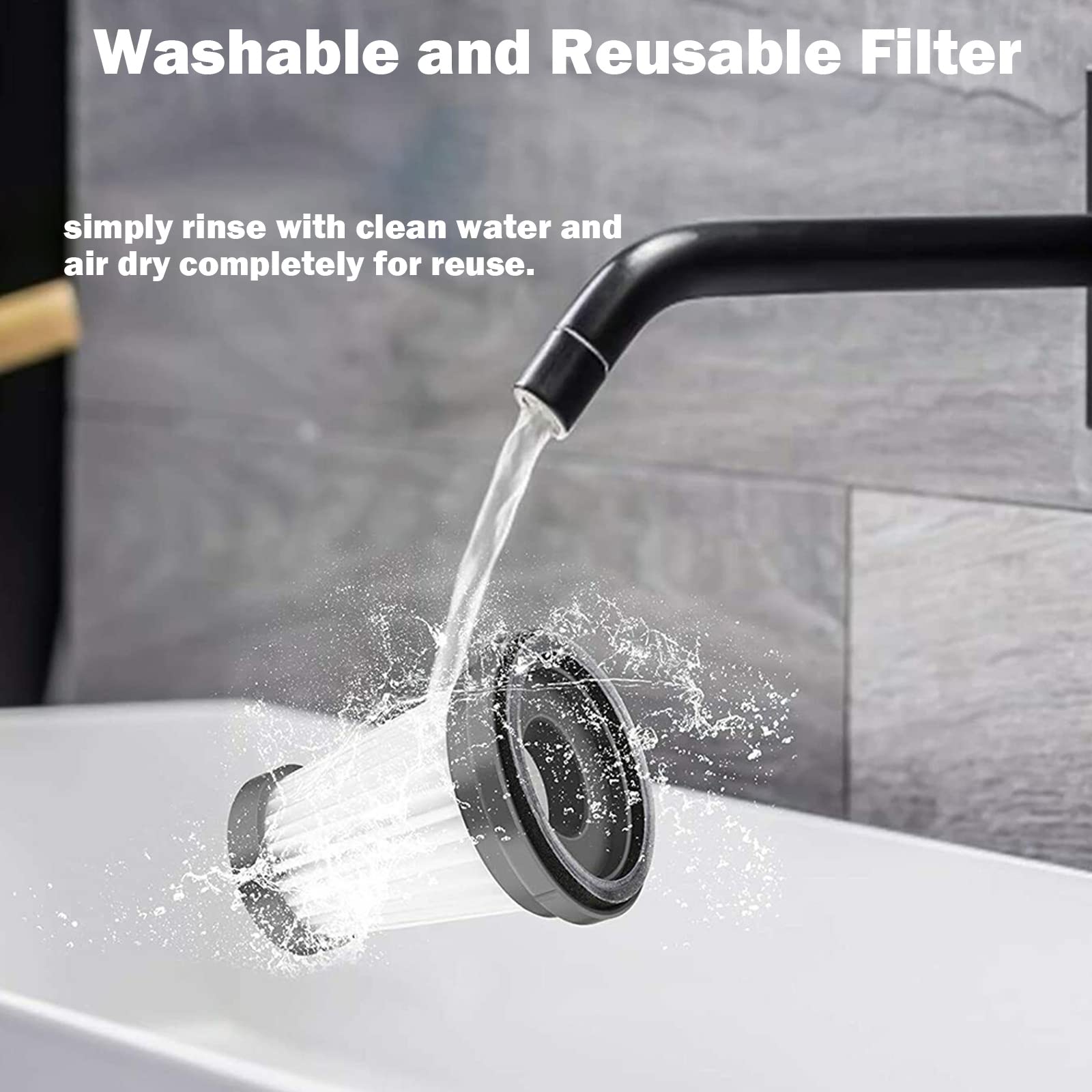 6 Pack Replacement HEPA Filter Compatible with MOOSOO K12 K12 Pro K13 Cordless Handheld Vacuum Cleaner Filter Accessories