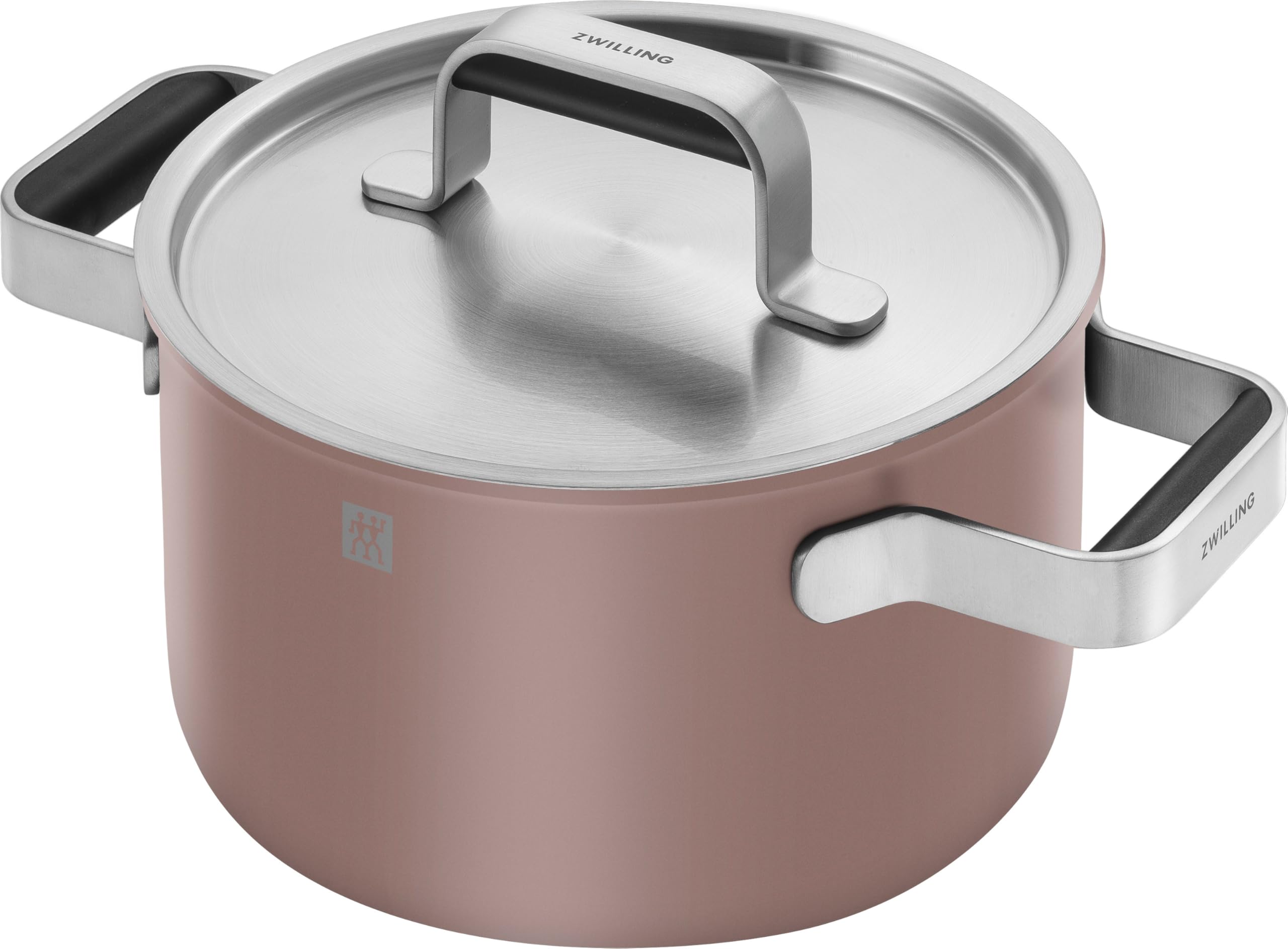 ZWILLING PURE Kochtopfset, 5-tlg, 18/10 Edelstahl, Keramik-Außenbeschichtung, Stay-Cool-Griffe, Spülmaschinengeeignet, Rosé