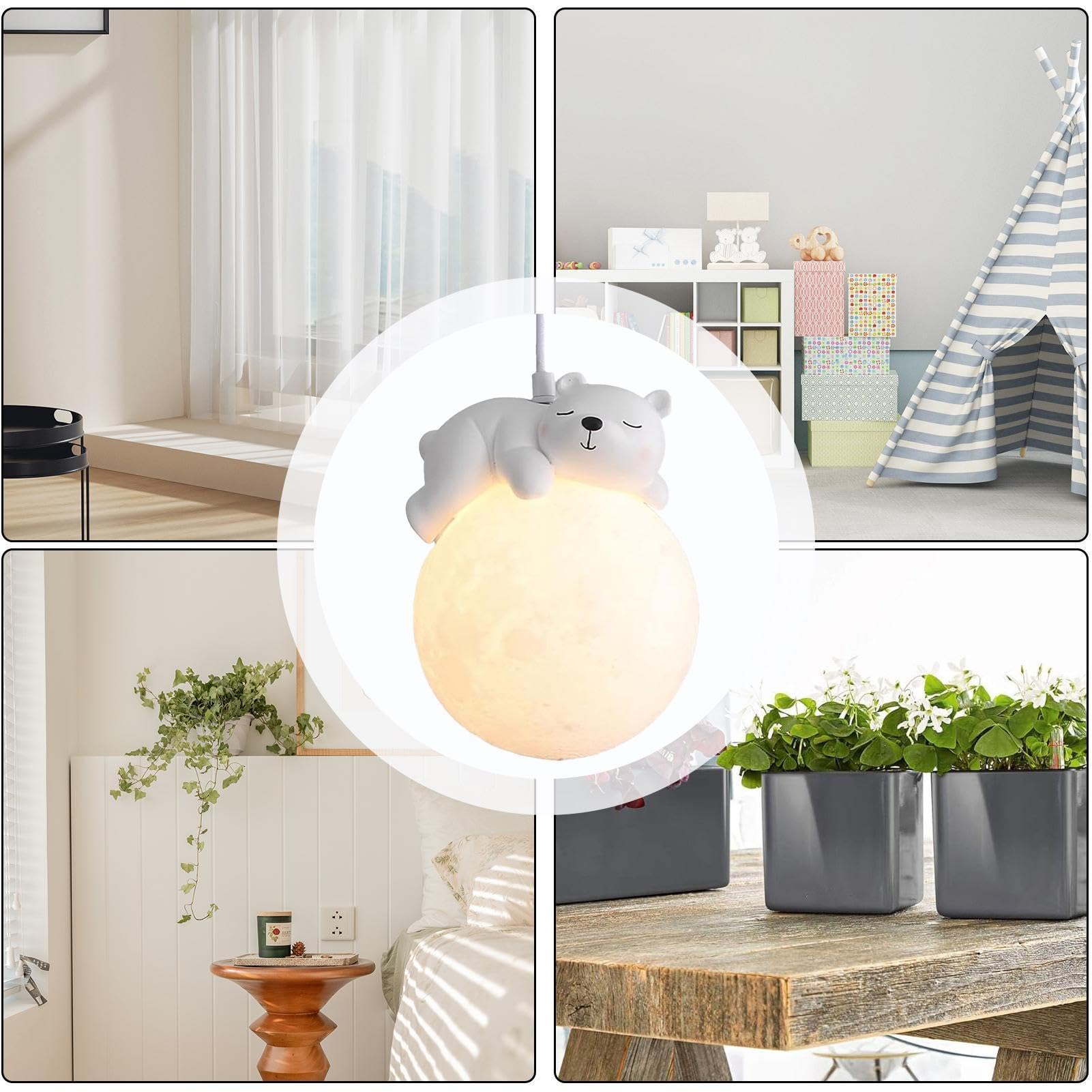 Lampa wisząca, lampa wisząca Lampy kulkowe 3D w mlecznej bieli,