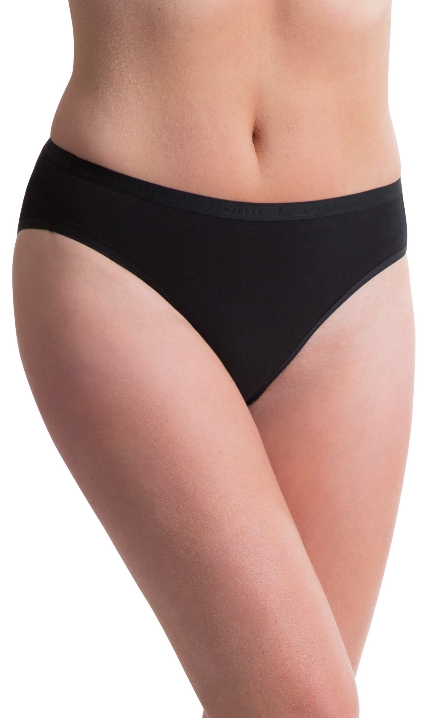 Passionelle Women's Black ’S Knicker, 3 Pack High Leg Briefs, Stretchy & Breathable Knickers, Lightweight Underwear, Designed In England (S, 8-10, )