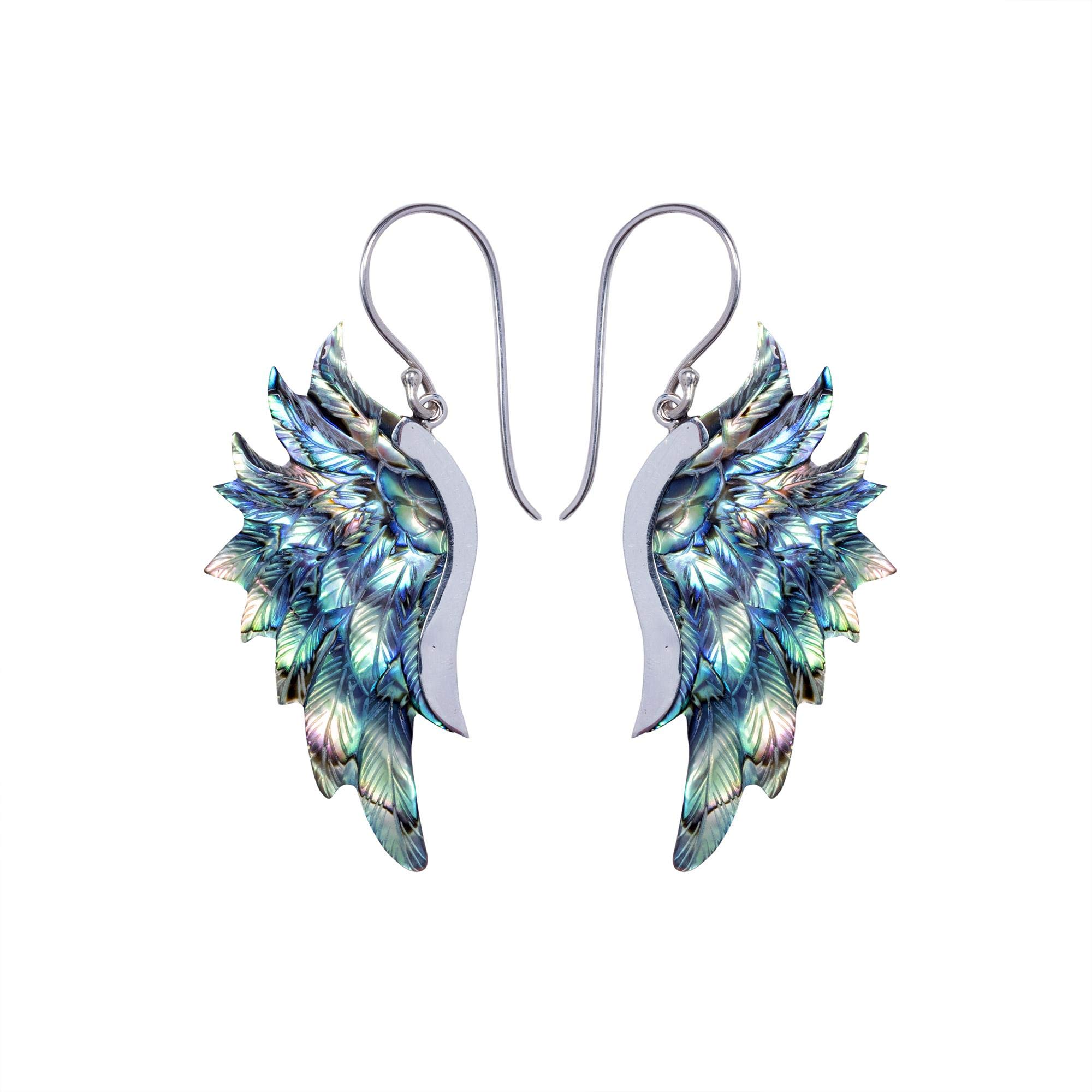 81stgeneration Orecchini Pendenti in Argento Sterling 925 con Granuli di Conchiglia di Ciprea per Donna | Orecchini Bali Dot Natural Seashell