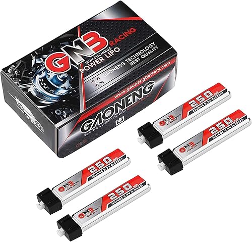 Miniatura 7 de 4 unids 250mAh 1S LiPo Batería 3.7 V 30C Blade Inductrix Batería Micro JST 1.25 Conector para Kingkong Tiny 6 Tiny Whoop FPV Racing Drone