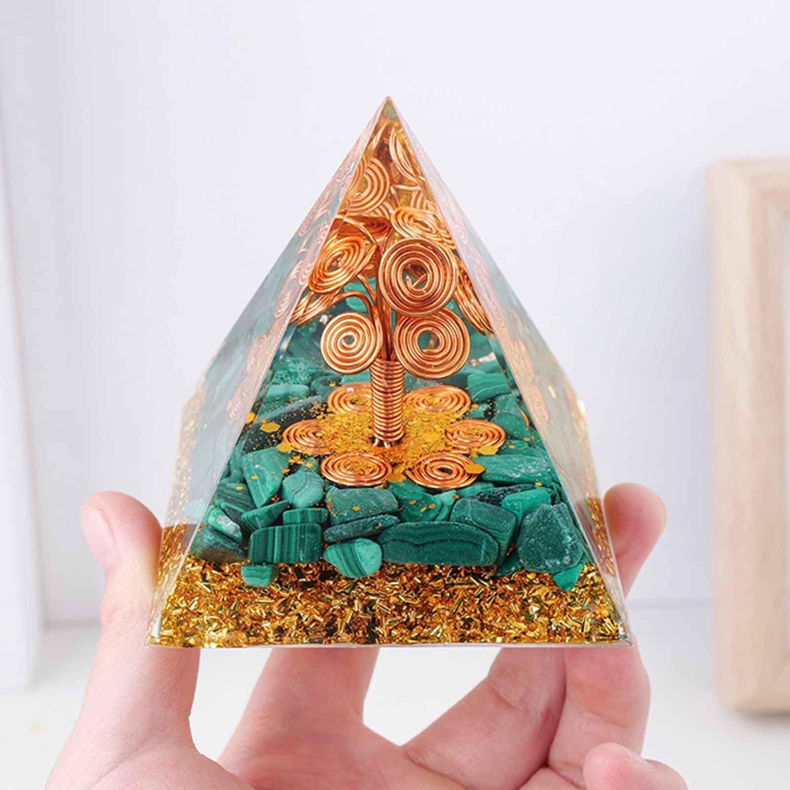 Piramide di Cristallo da 3,15 Pollici Torre energetica dei Chakra in Cristallo di Ossidiana, generatore di energia positiva per Amici Piramide Cristalli curativi,1